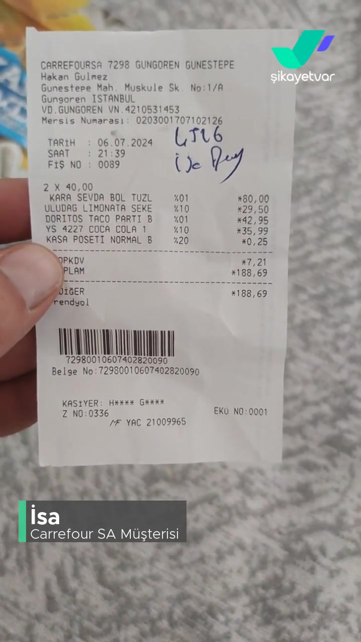 Carrefour SA SKT'si Geçmiş Ürün Yolladı! videonun kapak resmi