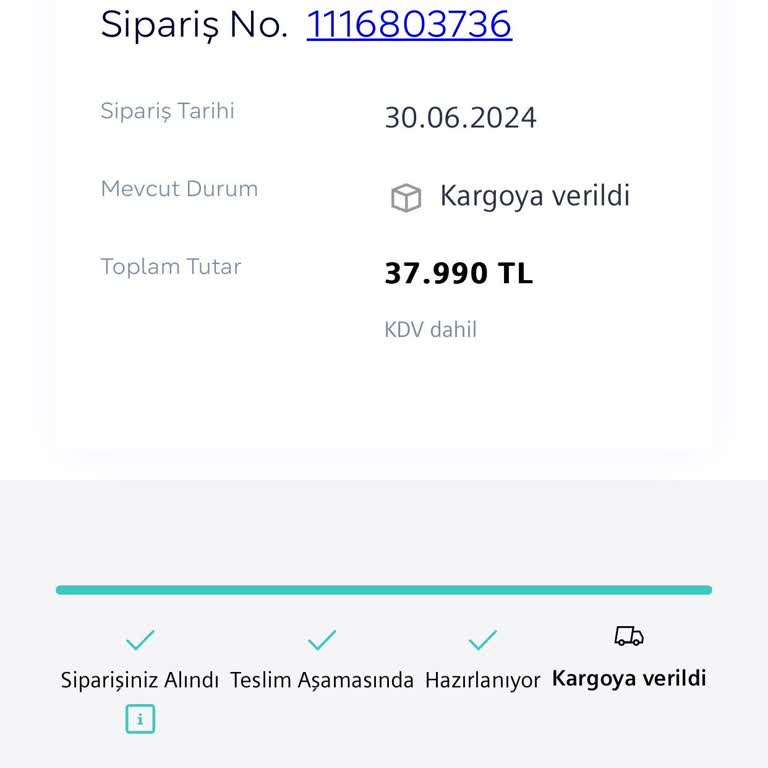 Siemens Online Kargo Teslim Süresi