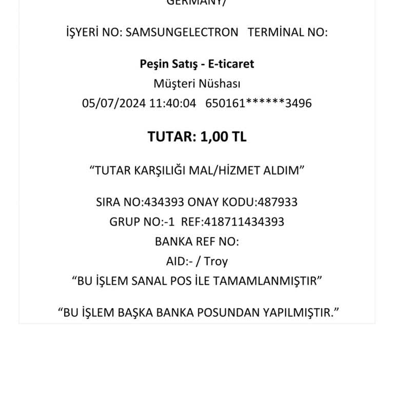 Samsung Pass Bilgim Dışı Kredi Kartımdan Para Çekti.