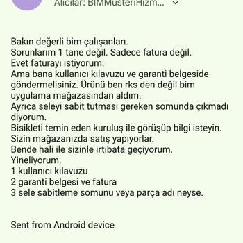 BİM'den Alınan RKS Hs 15 Elektrikli Bisiklet