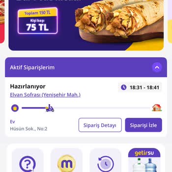 Getir Yemek Siparişimi İptal Etmiyor