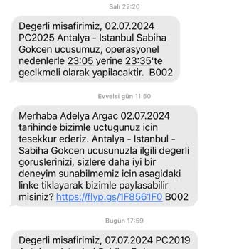 Pegasus Hava Yolları Koltuk Saçmalığı