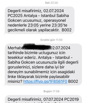 Pegasus Hava Yolları Koltuk Saçmalığı