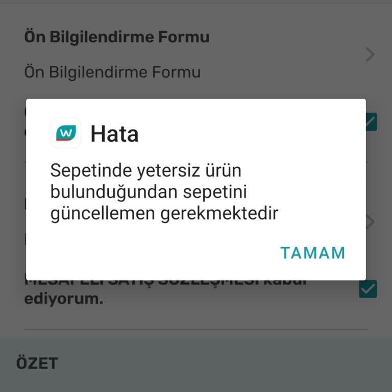 Watsons Sepetinizdeki Ürün Yetersiz Sorunu