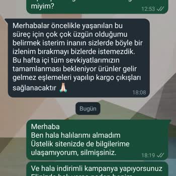 Reydeko Halı Siparişimi 1.5aydır Göndermiyor