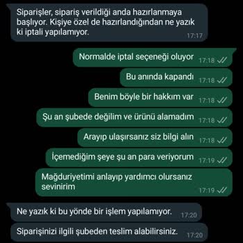 Coffy Siparişimi Yanlış Vermeme Rağmen İptal Etmedi