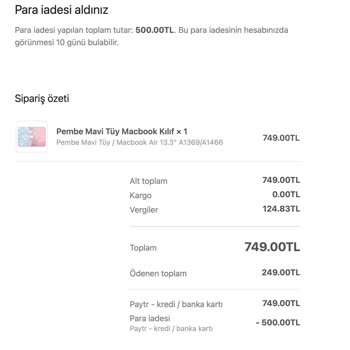 CASSE (Cassetr.com) Cassetr.com İade Ettiğim Üründen 249 TL Para Kesti!