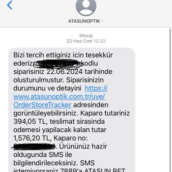 Atasun Optik Siparişim 15 Gün Gecikti