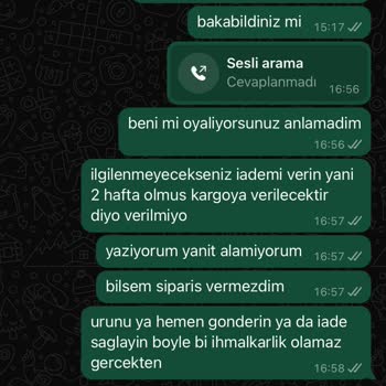 KIRAC (kiraconline.co) Ürünü Göndermiyorlar, Yanıt Vermiyorlar, İademi Alamıyorum.