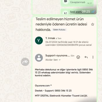 Oyunone.com Site Ürün Hizmet Eksikliği Haksız Kazanç Hakkında