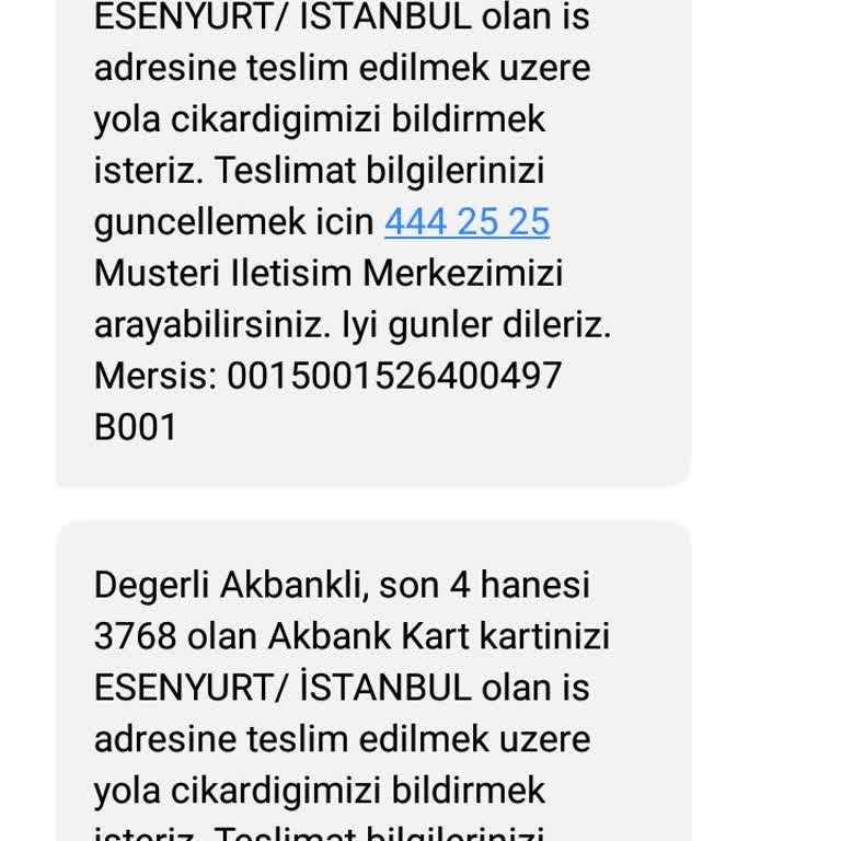 Akbank Kartım Kuryede Hâlâ Elime Ulaşmadı