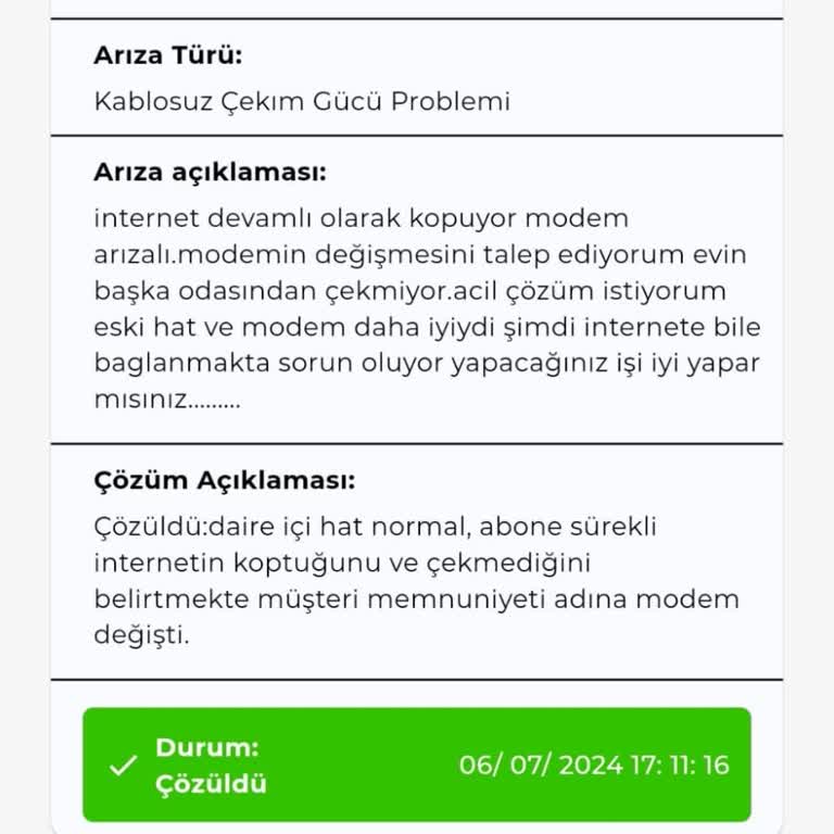 Kablo Net Fiber Altyapıdan Sonra İnternet Yok