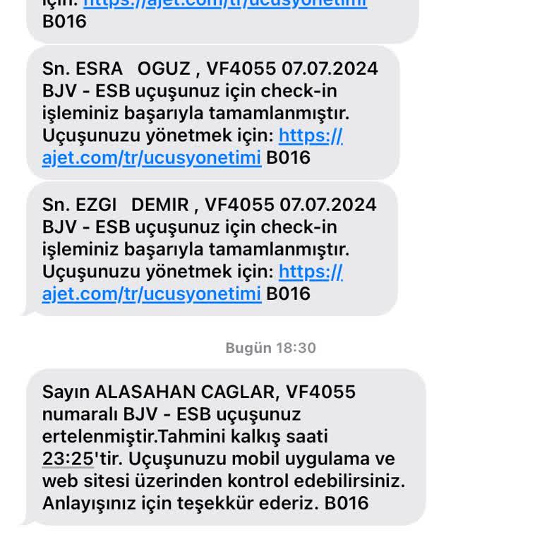 AJet (Anadolu Jet) Ertelenen Uçuş Ve Havaalanında Bekleme Sorunu