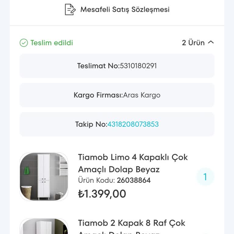 A101 Teslim Edilmeyen Dolap