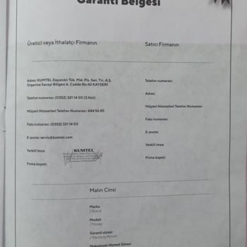 Kumtel Vantilatör Ayaklarının Kırılması