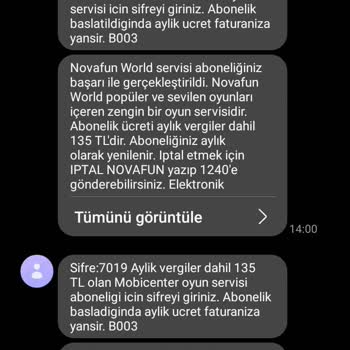 Vodafone Novafun World Servisi