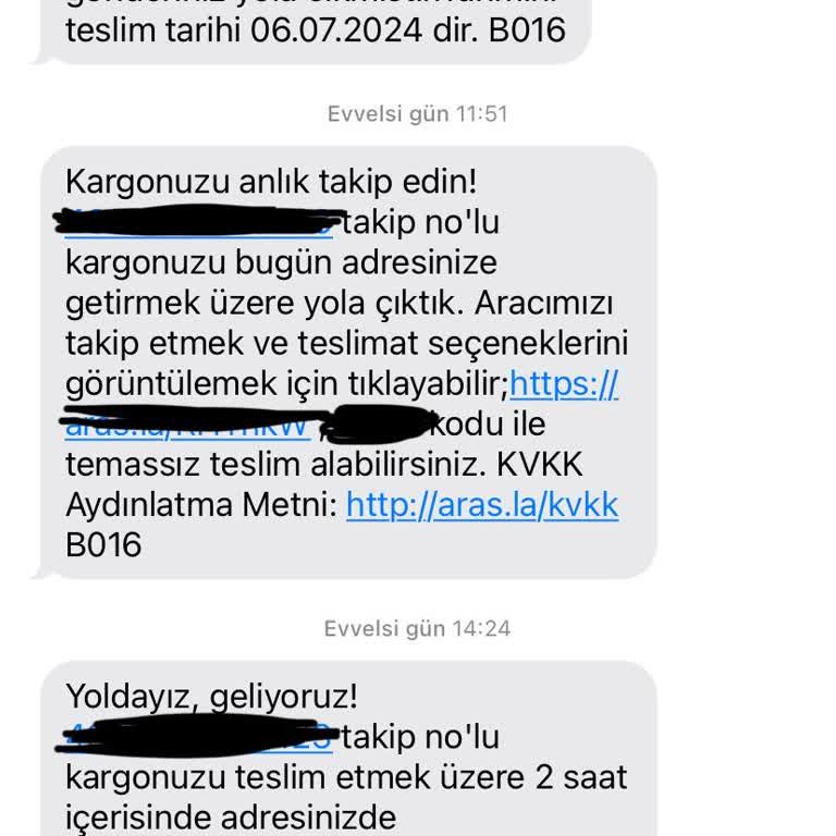 Aras Kargo Kargomu Eve Getirmedi