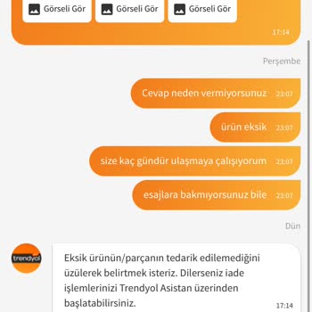 Trendyol Satıcısından Taraf Olarak Montajı Yapılmış Ürünü İade İstiyor