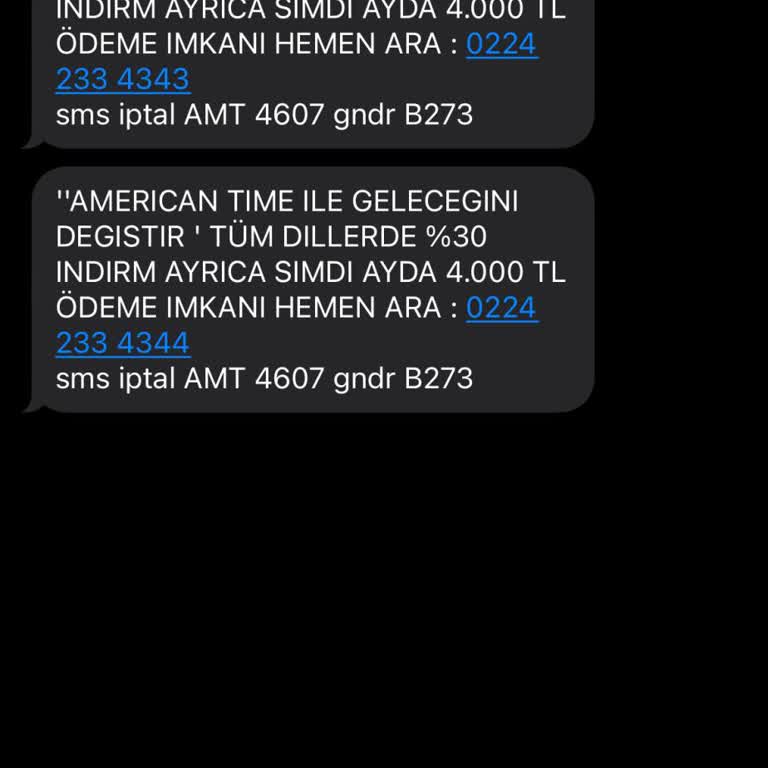 American Time Kişisel Verilerin İhlali Ve Sürekli SMS Rahatsızlığı
