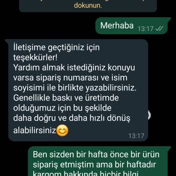 Deer Wear Siparişim Kargoya Verilmedi