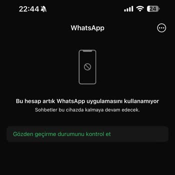 WhatsApp Hesabımı Engelledi
