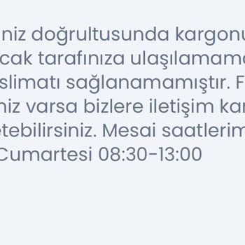Aras Kargo Kaçıncı Mağduriyet... Dağıtıma Çıkartmadan İade...