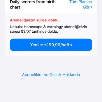 App Nebula Üyeliğimi İptal Etmemiş!