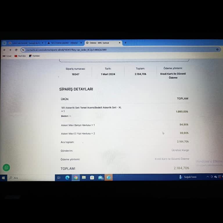 Mrc Tactical Siparişimi Göndermedi. Ayrıca Para İadesi De Olmadı.