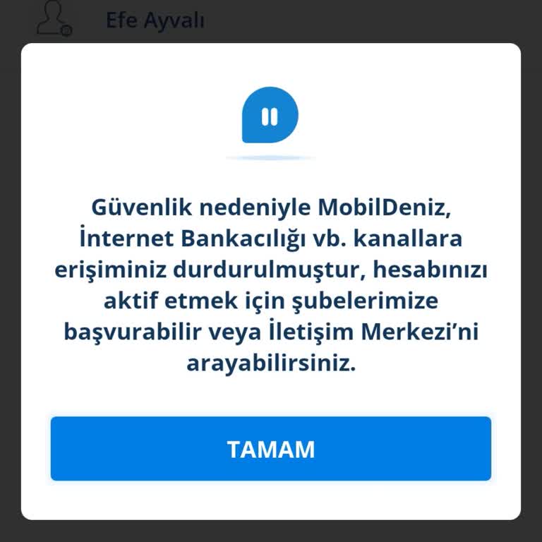 Denizbank Hesabım Güvenlik Nedeniyle Askıya Alındı