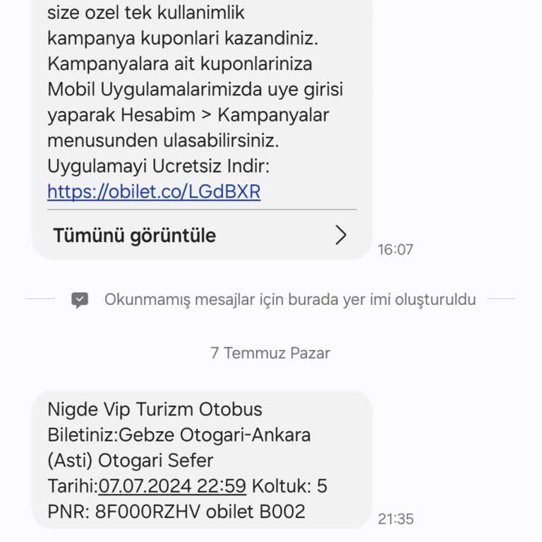 Obilet Ve Nigde Vip Arabası