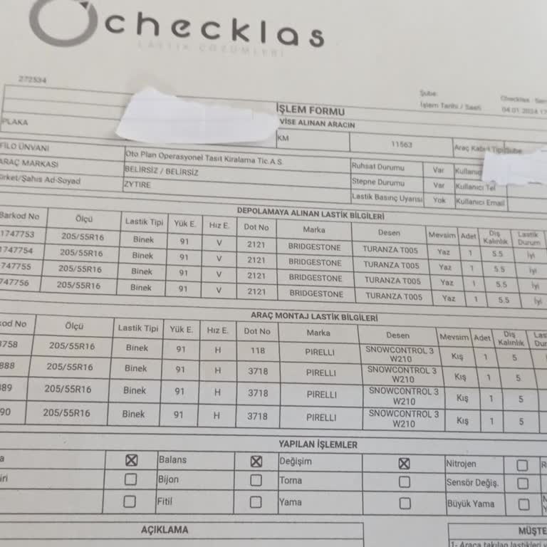 İkinci Plan Otomotiv (2plan) 2plan Terminal Firması Araçların Orijinal Lastiklerini Değiştiriyor