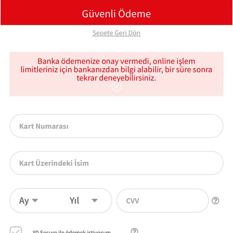 VakıfBank Ödeme Onayı Vermiyor