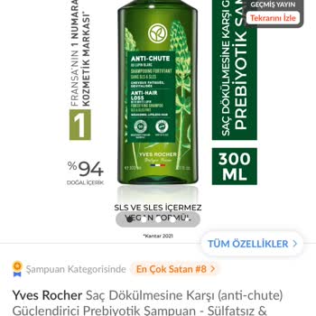 Yves Roche Şampuan Saç Döküyor Pişmanlıktır!