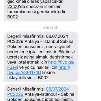 Pegasus Uçuşa Saatler Kala Uçak Biletimi İptal Etti!