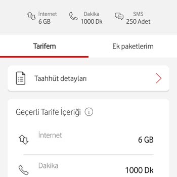 Vodafone 240 TL Fatura 403 TL
