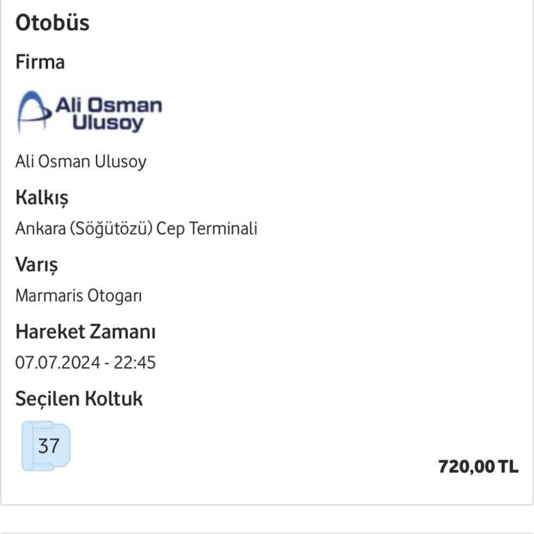 Ali Osman Ulusoy Otobüs Firmasının Seyahat Deneyimi