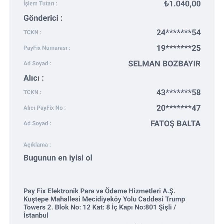 Payfix Hesabımdan İzinsiz Para Çekimi