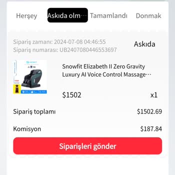 TikTok Sipariş İptal Edememe