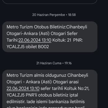 Obilet Para İademi Yapmadı