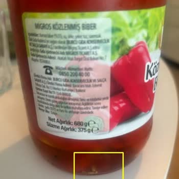 Migros Közlenmiş Biberde Kurt Var!