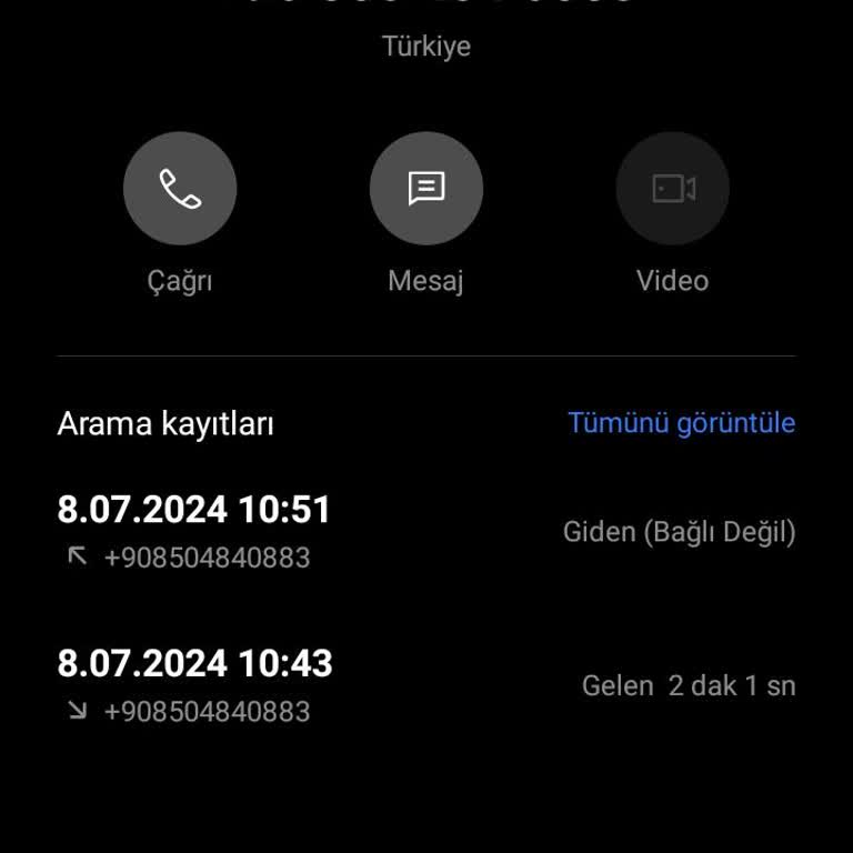 0850 484 08 83 Farklı Sebeple Arama!