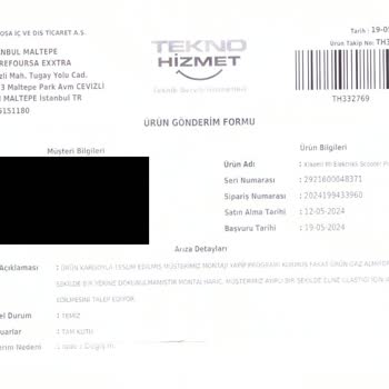 Maltepe Carrefour SA Teknosa Exxtra Xiaomi Pro 2 SC. İade Mağduriyeti