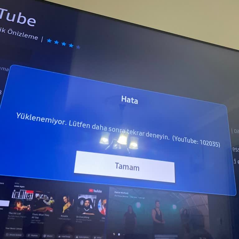 Samsung TV Ve MONİTÖR'E Uygulama Yüklenmiyor. 102035 Hatası