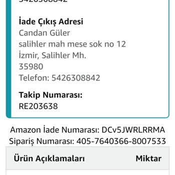 Amazon İadeyi Almaya Gelmemek