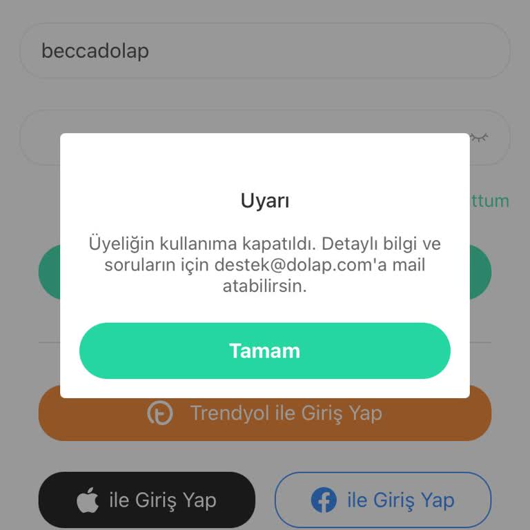 Dolap Hesabım Birden Kapatıldı