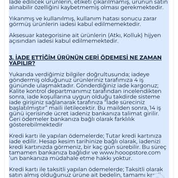 Hoopstore Ücret İadesinden Kesinti Yaptı