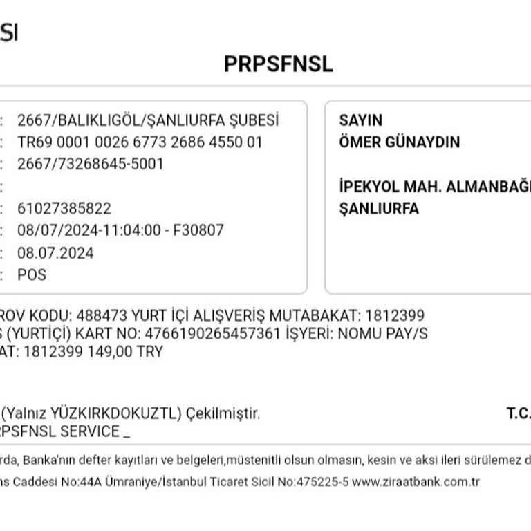 NomuPay İzinsiz Para Alma Suçu