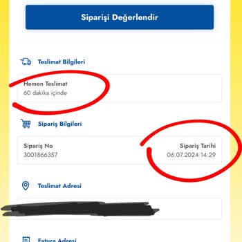 Şok Market Online Siparişi Teslim Etmedi. Ücret İadem Yapılmadı.