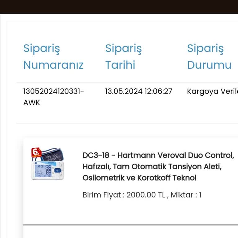 Hartmann Group Veroval Duo Control Tansiyon Aleti Ve Teknik Servis Sorunu