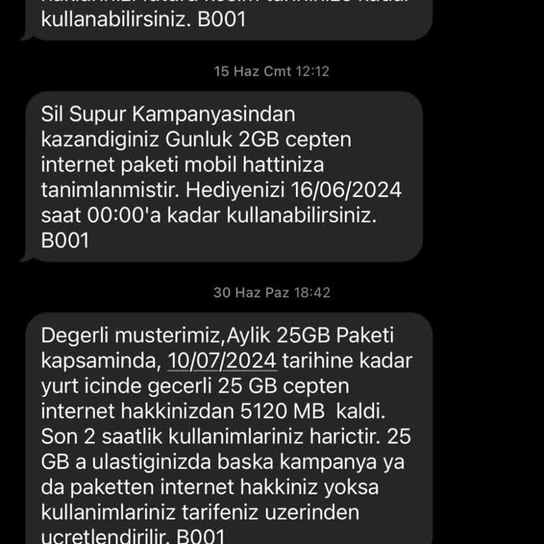 Türk Telekom İptal Ettiğim Paketin Ücretini Yansıtıyor
